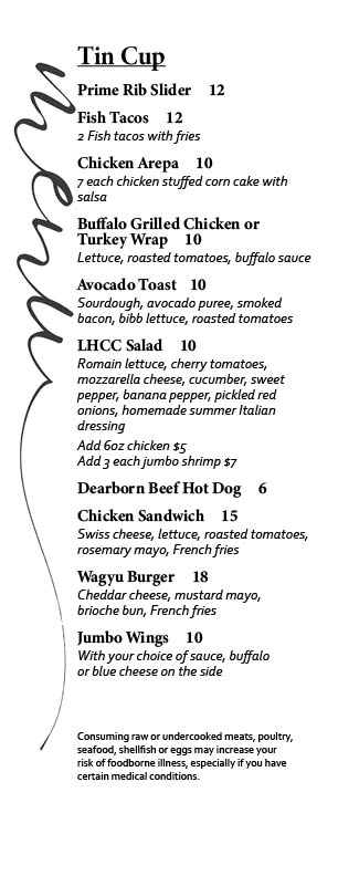Tin Cup Menu Half